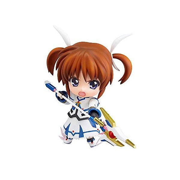 Poupée modèle Q version Nanoha Takamachi, lhéroïne de la série animée japonaise "Magic Girl Lyrical Nanoha", posture debout,