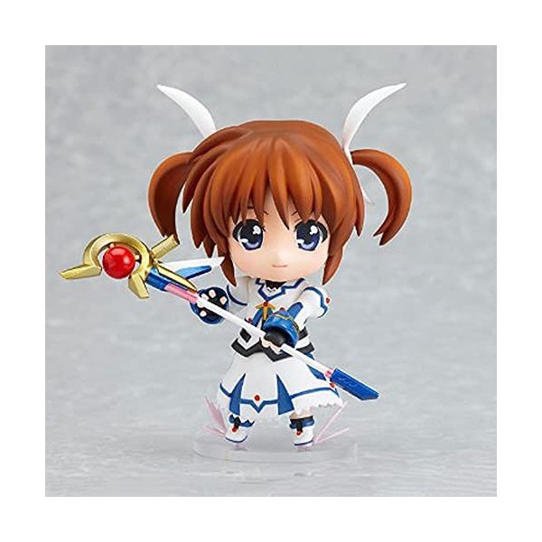 Poupée modèle Q version Nanoha Takamachi, lhéroïne de la série animée japonaise "Magic Girl Lyrical Nanoha", posture debout,