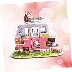 ibasenice Modèle De Maison Miniature Mini Maison Kit Maison De Poupée en Bois Artisanat Suite Cadeau Fait À La Main Faites-Le