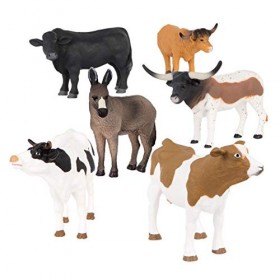 Terra by Battat AN6043BZ – Set de 6 Figurines Animaux de la Ferme Réalistes - Dès 3 ans