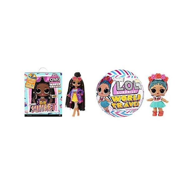 LOL Surprise World Travel Tots – Poupée Tendance avec 8 Surprises à découvrir Dont 1 Message Secret, Tenues, Accessoires & + 