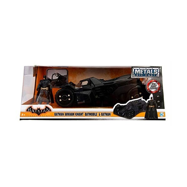 Jada Toys Batman Arkham Knight 1/24 2015 Batmobile métal avec Figurine, Noir