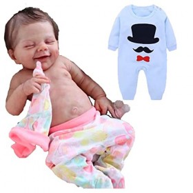 OWLEEN Reborn Fille - 19 Pouces Lavable à la Main BéBé Reborn Pas Cher Souple Silicone Réaliste Vinyle Souple - Poupee Reborn