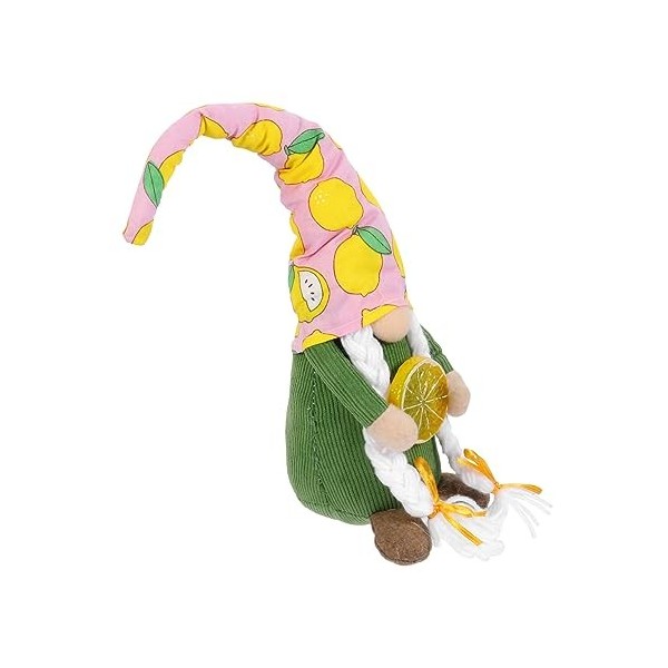 Toyvian 3 Pcs Citron sans Visage Poupée Décoration De La Maison Décor De Table Scrump Peluche Citron GNOME Poupée Citron Déco