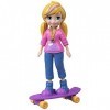 Mattel Polly Pocket Active Pose Doll - Skateboard Polly