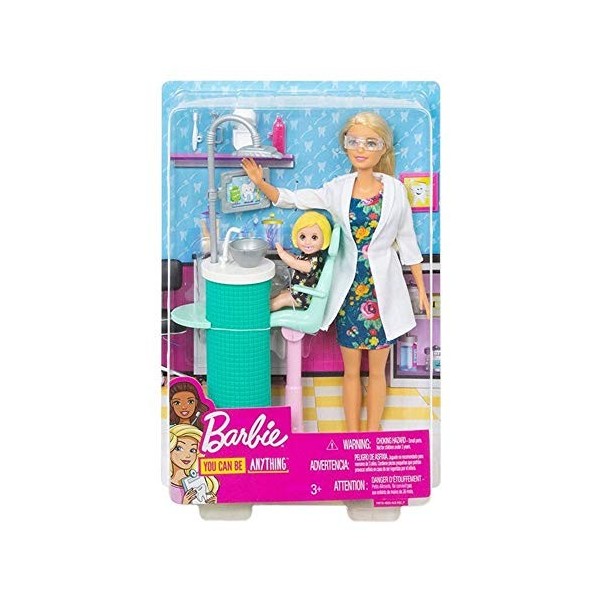 Barbie Tandarts Pop met Kind en Accessoires