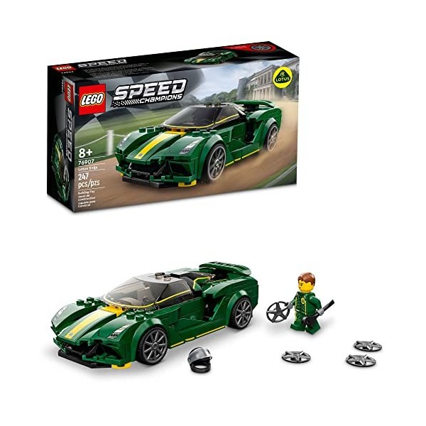 LEGO Speed Champions Lotus Evija 76907 Car Model Building Kit. Cool Toy Hypercar for Kids and Car Fans Aged 8+ 247 Pieces 