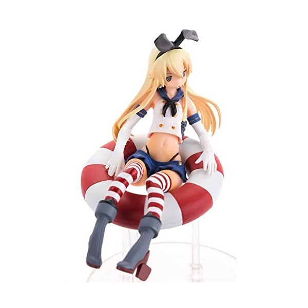 EASSL Personnage de Jeu Shimakaze modèle Figure丨15cm Statique Assis Fille poupée Jouet avec Base décoration de Bureau Ornemen