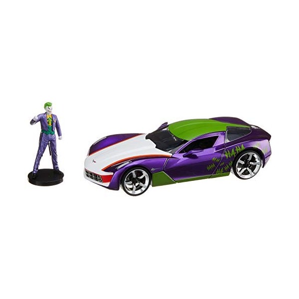 Jada 1:24 Diecast 2009 Chevy Corvette Stingray Concept With JokerFigure