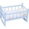 PETITCOLLIN - Lit bercelonnette bleu en bois pour Poupée - Accessoires Poupée pour enfant - 800115