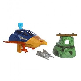 Coffret Les Maîtres de l’Univers Origins Jet et Bunker de Super-héros, avec Talon Fighter et Point Dread, 14 cm,