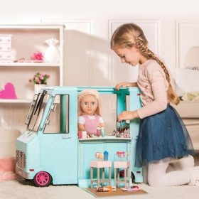 Our Generation 70.31208Z Naty Poupée Tendance avec Tenue Rose Cheveux blonds et Yeux Bleus Sarcelle, poupée Tendance de 46 cm