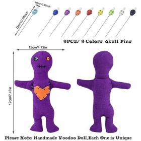 Kit de 10 poupées vaudou avec 9 épingles à tête de mort, poupée fantôme effrayante, sorts de vengeance, poupée vaudou pour so
