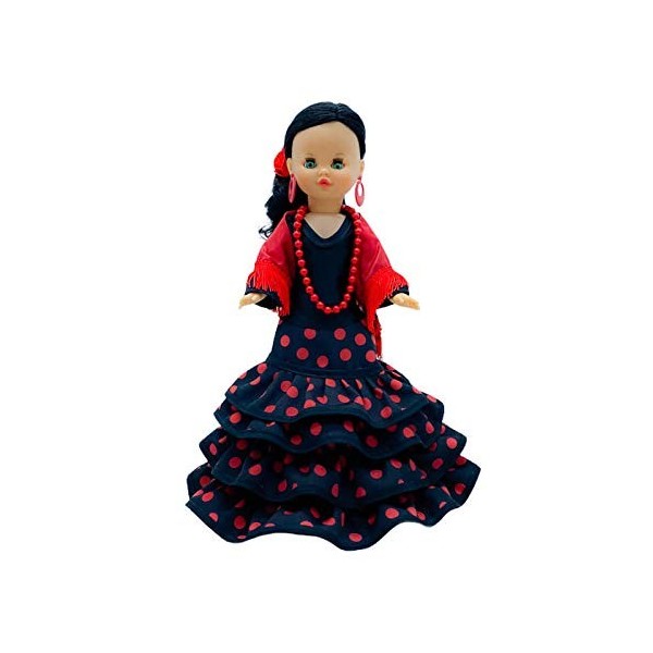 Poupée sintra exclusive 40 cm robe régionale flamenco avec queue édition limitée fabriquée en Espagne par Folk Artesanía