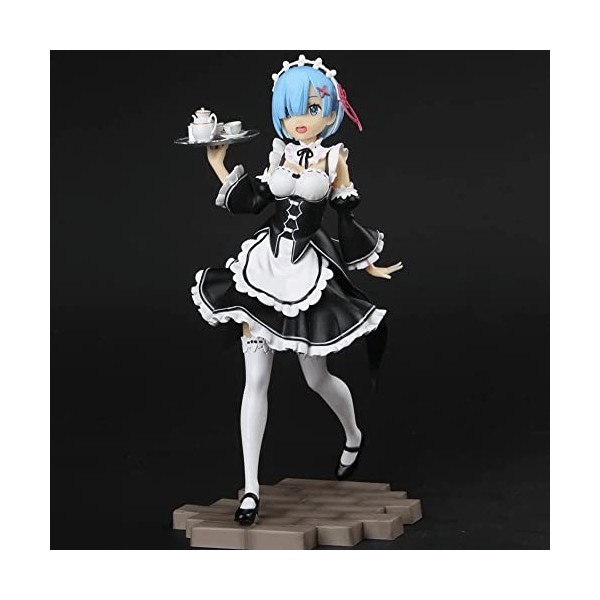 BRUGUI Personnage Original Re: Zero Starting Life in Another World REM Maid Ver. Meteor Marteau Plateau Action Figure Statue 