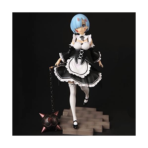 BRUGUI Personnage Original Re: Zero Starting Life in Another World REM Maid Ver. Meteor Marteau Plateau Action Figure Statue 