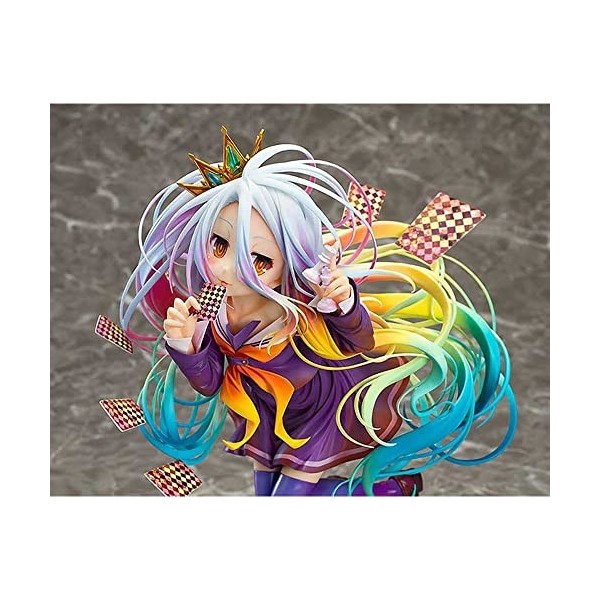 POMONO Ecchi Figure No Game No Life Shiro 1/8 Figure Complète Posture Debout Mignonne Poupée Modèle Décor Personnage De Bande