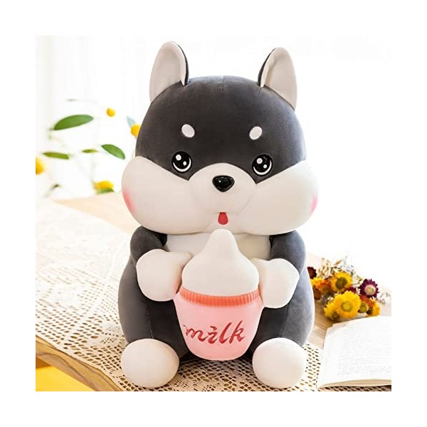 PJKOPK Peluche Chien Jouet Husky Doux nouveauté Jouet Mignon présente des Cadeaux pour Adultes Enfants Maison Chambre canapé 