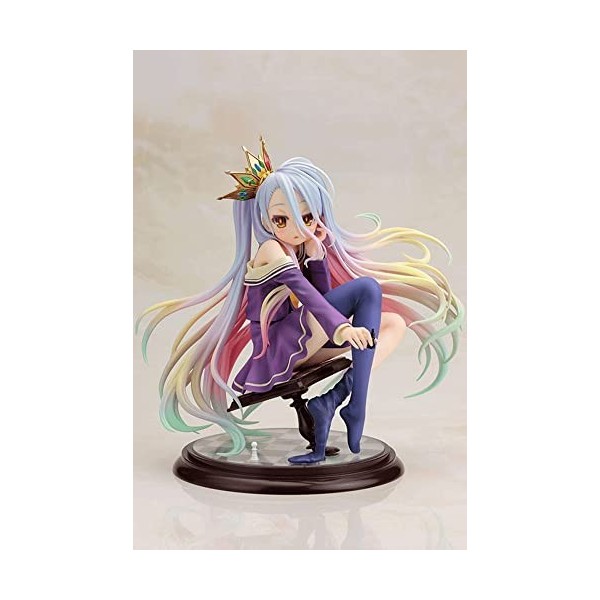 FABRIOUS Figurine Anime-No Game No Life - Shiro 1/7 Figurine Complète - Statue PVC - Personnage Anime Girl - Collection/Décor