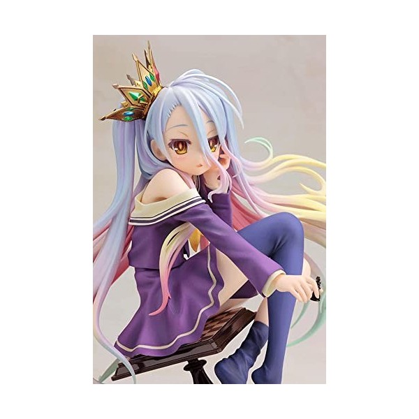 FABRIOUS Figurine Anime-No Game No Life - Shiro 1/7 Figurine Complète - Statue PVC - Personnage Anime Girl - Collection/Décor