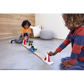 Hot Wheels Monster Trucks Coffret Double destruction avec lanceurs, pistes et 2 véhicules aux roues géantes échelle 1/64, jou