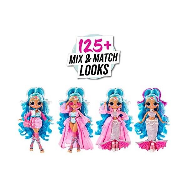 LOL Surprise OMG Queens Poupée mannequin - SPLASH BEAUTY - avec + 125 looks à assortir – Contient des tenues, accessoires, ch