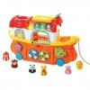 VTech - Tut Tut Animo, Super Bateau des Animaux, Jouet Interactif Enfant, 6 Figurines Animaux Culbuto, 1 Zone Magique, Cadeau