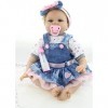 haojiaa 22pouces 55cm poupée Reborn bébé Fille Silicone realiste Bebe Reborn Baby Dolls Yeux Ouvert Garcon Vrai Poupon Pas Ch