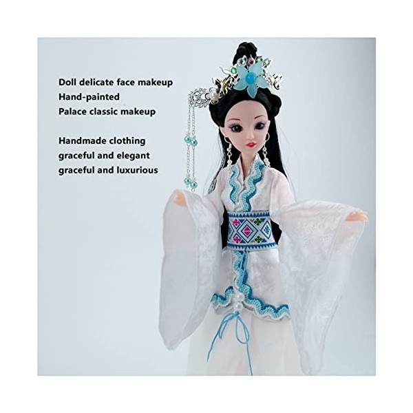 Poupée Chinoise Poupée Asiatique 3D Décoration Orientale Poupée Danseuse Poupée Chinoise Accessoires Poupée Geisha Poupée Déc