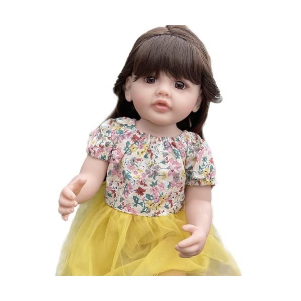 Lonian 22 Pouces 55cm Reborn Baby Girl Doll avec Un Corps en Silicone Complet pour Les Enfants Jouent des Cadeaux de poupées 