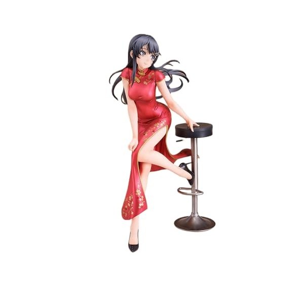 PelcoR Figurines danime Ecchi - Sakurajima Mai - 1/7 - Robe Chinoise Ver. Figurine Hentai/Figurine daction/Figurines de Jou