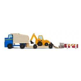Melissa & Doug Dump Truck & Loader, Wooden Vehicles & Trains, Trucks & Vehicles, 3+, Gift for Boy Or Girl