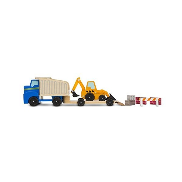 Melissa & Doug Dump Truck & Loader, Wooden Vehicles & Trains, Trucks & Vehicles, 3+, Gift for Boy Or Girl
