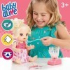 Baby Alive Hasbro E6943 Doll- Magical Mixer Blonde Baby Doll- Strawberry Shake with Blender Accessories- Drinks, Wets & Eats-