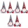 Abaodam 6 Pièces Poupée sans Visage Poupée Gnomes De Noël Décorations darbre De Vacances Cadeaux Figurines De GNOME en Peluc