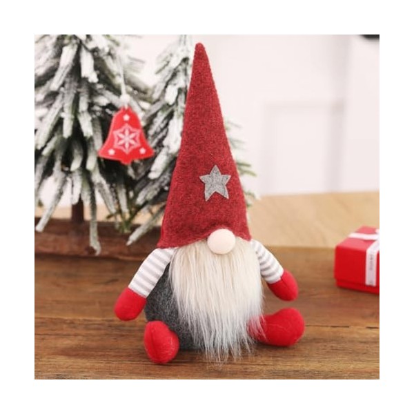 Abaodam 6 Pièces Poupée sans Visage Poupée Gnomes De Noël Décorations darbre De Vacances Cadeaux Figurines De GNOME en Peluc