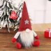 Abaodam 6 Pièces Poupée sans Visage Poupée Gnomes De Noël Décorations darbre De Vacances Cadeaux Figurines De GNOME en Peluc