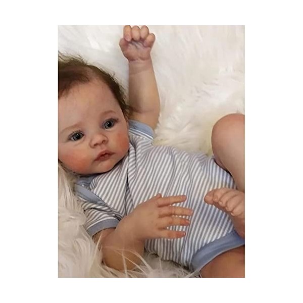 XHZEU Reborn Silicone Baby Dolls Full Body Toddler, 19 Pouces Anatomique Correct Baby Doll Réaliste Souple Souple Silicone Vi