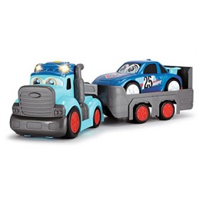 Dickie Toys Happy Truck, Camion, remorque de Voiture détachable avec Batterie Incluse 60 cm