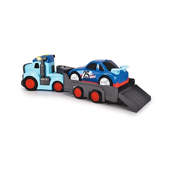 Dickie Toys Happy Truck, Camion, remorque de Voiture détachable avec Batterie Incluse 60 cm