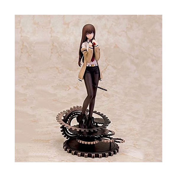 JJRPPFF Poupée Figurine Makise Kurisu, Le Personnage féminin de lœuvre Stone of Destiny, ce Produit Mesure 3,9 Pouces de Hau