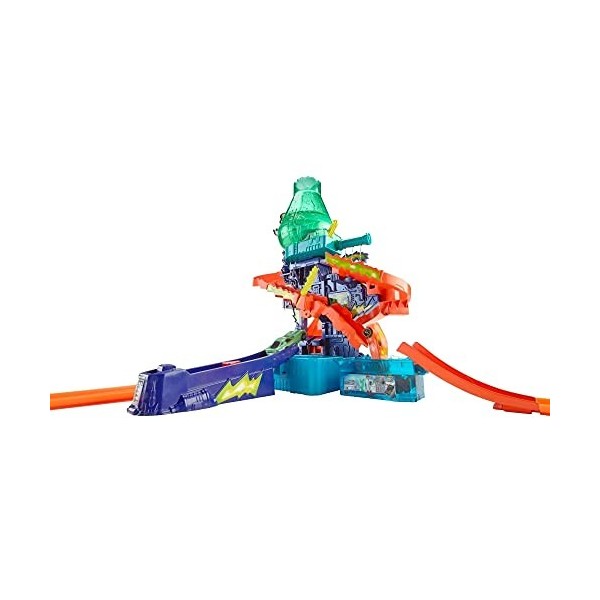 Hot Wheels Laboratoire des couleurs, coffret de jeu pour petites voitures Color Shifters avec circuit et pistes, Jouet pour e