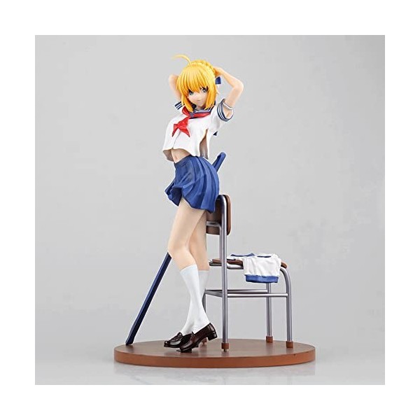 BRUGUI Personnage Original Fate Artoria - SEBA - My King - Chair School Uniform Version Plump Standing Sailor Uniform Girl An