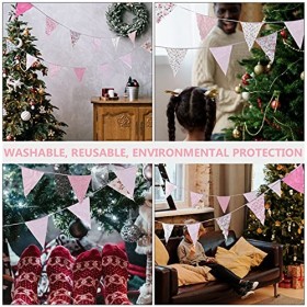 ORFOFE 3Pcs Arc- en- Ciel Fanions Décoratifs Bébé Floral Délicat Jardin avec Célébration Exquise Magasins de Classe Festival 