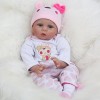 ZIYIUI 55Cm poupée Reborn Fille Silicone Bebe realiste Baby Vrai Poupon Garcon Yeux Ouvert Dolls Enfant Toddler Pas Cher 3 