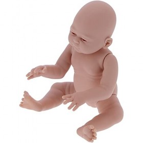 Vakitar 19 Pouces Non Peint Reborn Bébé Poupée Kits Vinyle Inachevé Bébé Fille Poupée Moule Pièces, pour La Maison