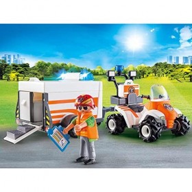 Playmobil Quad et remorque de Secours