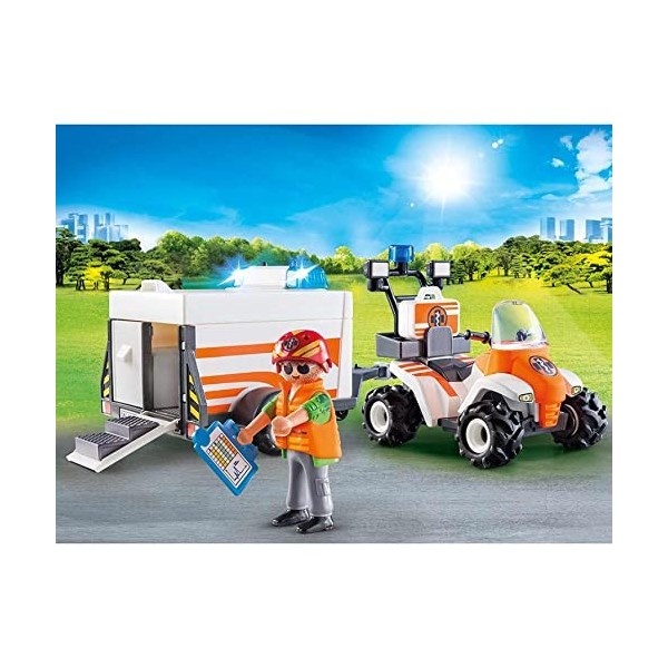 Playmobil Quad et remorque de Secours