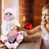 Hongjingda Poupée bébé réaliste - Renaissance en Silicone avec Bras et Jambes Mobiles | Jouets pour bébé 22 Pouces avec vêtem