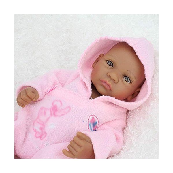 Reborn Baby Dolls,Nurturing Dolls,Simulation Rebirth Doll Silicone Enfants Jouets Peau Noire dans leau Poupée Cadeau danniv